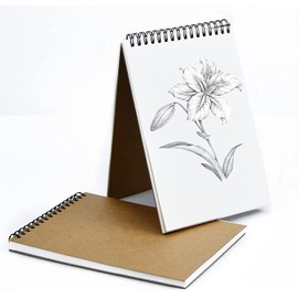 Pack of 2 A5 Spiral Bound Sketch Book 30 Pages 160 g Paper