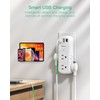 Mifaso USB Outlet Extender Surge Protector - with Rotating Plug,