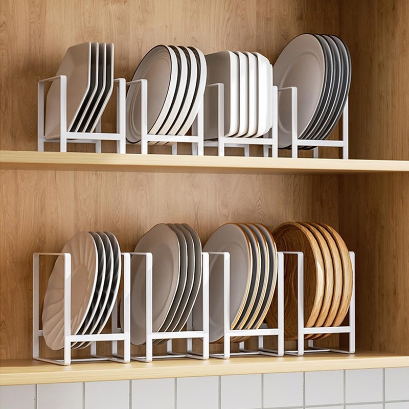 MINGFANITY 2PCS Plate Holders Organizer, Metal Dish Storage Dying Display