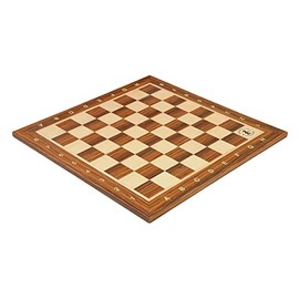 The House of Staunton Burmese Rosewood and Maple Wooden Tournament Chess Board - 2.25" Squares with Notation and Logo