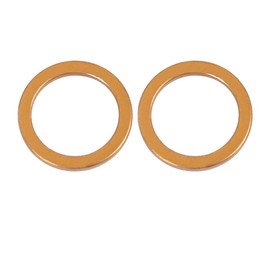 F FIERCE CYCLE 2pcs 25mm ID 33mm OD Motorcycle Exhaust Muffler Pipe Gasket Copper Tone for Jiangling JH70 100 110 125 150CC