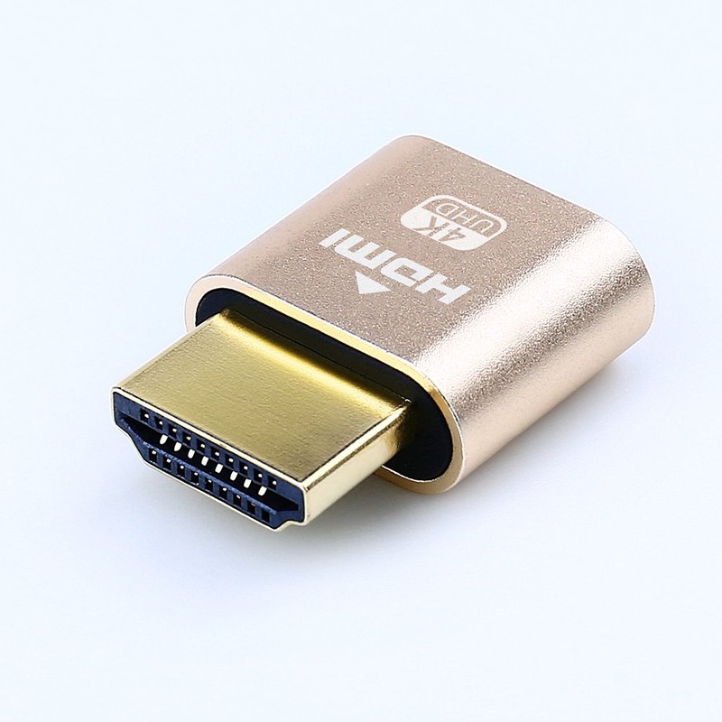 DTECH HDMI Dummy Plug 4K Display Emulator Compatible with Windows