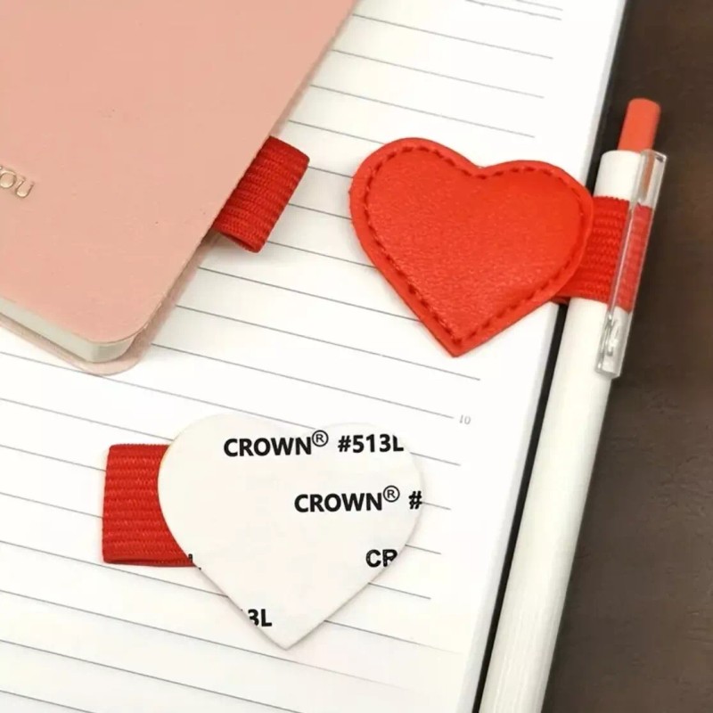 Pen Loop Attachment - Red Heart, 1.75” For Planners Journals
