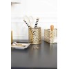 Blu Monaco Gold 5 Piece Cute Desk Organizer Set -