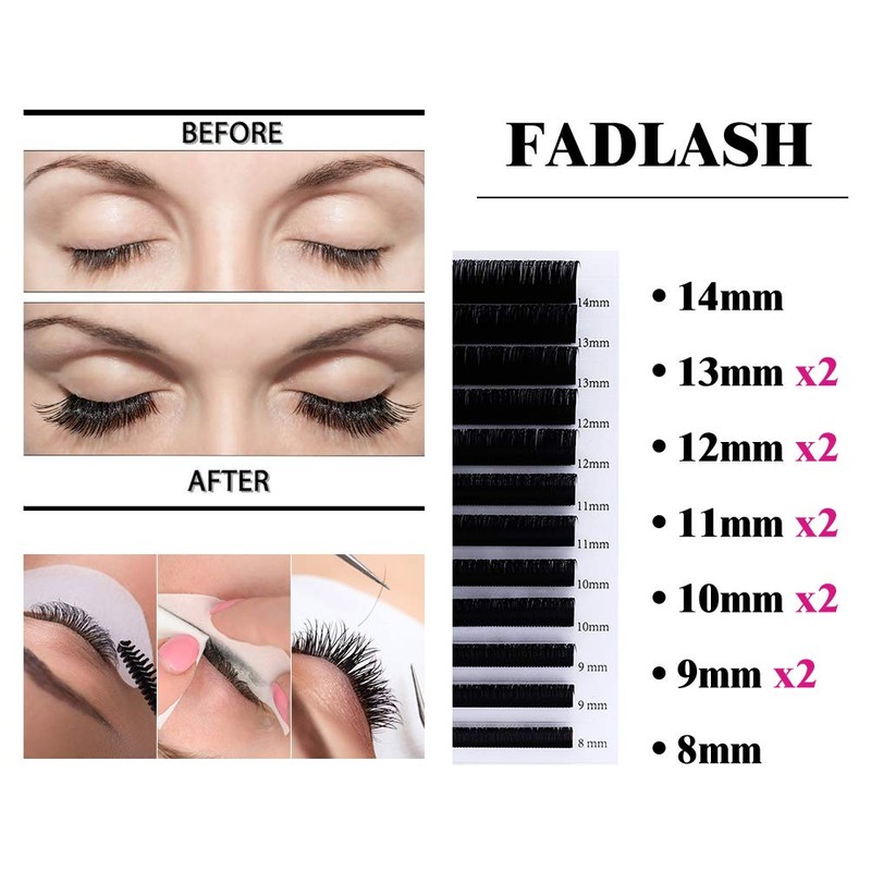 Silk Eyelashes, Single Eyelashes C Curl, Silk Lashes Thickness 0.07