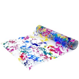 We Moment Zone Colourful Rainbow Table Runner, Decorative Fabric, Organza Table Runner, Polyester Table Runner, Table Decoration for Advent, Carnival, Christening, Birthdays, Weddings on Special