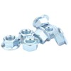 M12 Serrated Flange Hex Nuts - Bright Zinc Plated Steel