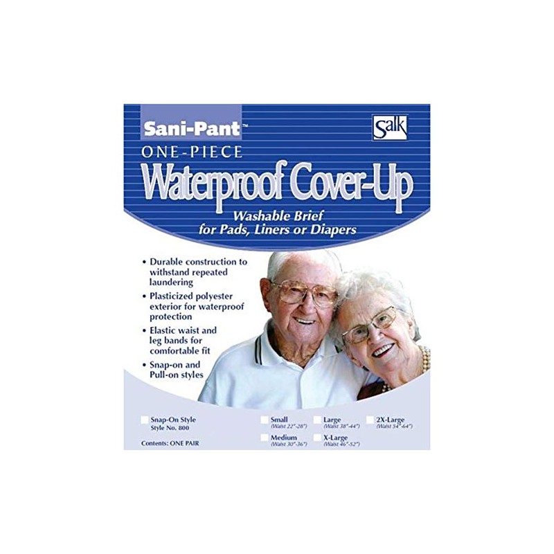 Salk Sani-Pant Cover-Up Diaper Cover, Snap-On, X-Large, Each