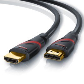 CSL- Ultra HD 4K HDMI Cable White/Red/Black V2 Single Black