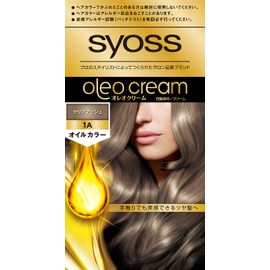 Syoss Oleo Cream, Hair Color, Salon Quality, Dye for White Hair, Bonus Item Included, 1A Clear Ash