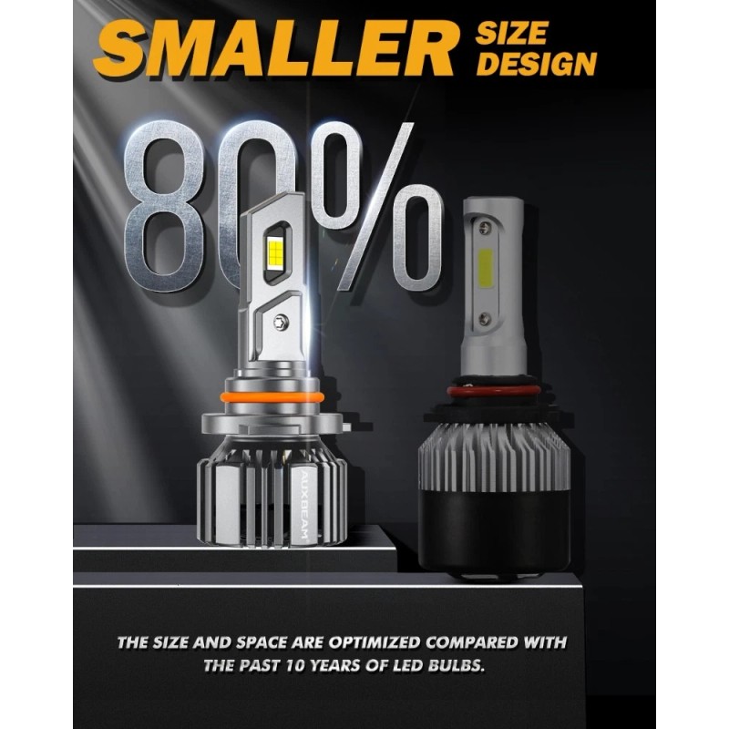 AUXBEAM HB3 9005 90W LED Headlight Bulbs Kit High Beam