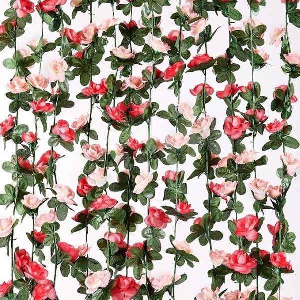 MARTINE MALL Flower Garland - 5 Strand 41Ft Rose Vines