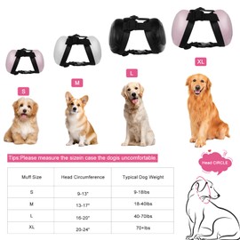 BERGWERK Dog Ear Muffs, 29dB NRR Noise Cancelling, Hearing Protection with Snap Lock (White, X-Large)