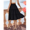 Berydress Black Skirts for Women Midi Length 2025 High Waisted