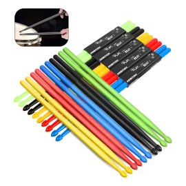 5 Pares Baquetas 5a Baquetas Para Tambor Instrumentos,nilón Mixto 5a