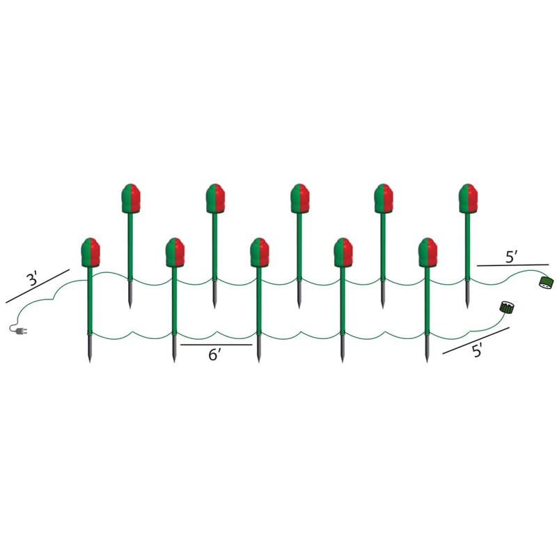 HoliScapes® Vintage Santa Runway Lights with Santa Landing Zone Inflatable