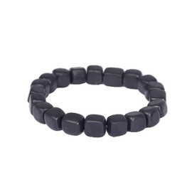 CHYIFSHIYM Shungite Stones Sugar Cube Beads Bracelet Chakra Balance - Handcrafted Jewelry - Healing Crystal Protection Bracelet- Crystal Spiritual Accessory, Medium, Shungite, shungite