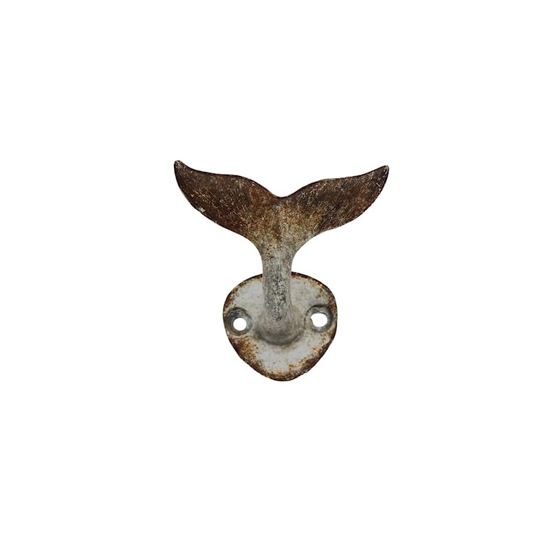 Fyne-Finds Metal Wall Hook Whale Nautical Fish Tail Hook Scarf