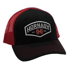 Hornady 99214 Established 1949 Black/Red Structured Meshback Baseball Cap