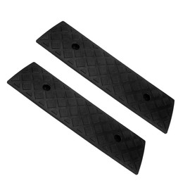 Ciieeo 2Pcs Heavy Duty Curb Ramps Lightweight Threshold Ramps for Driveway Vehicle Loading Motorcycle Wheelchair and Bike Use Height Durable and Weather Resistant