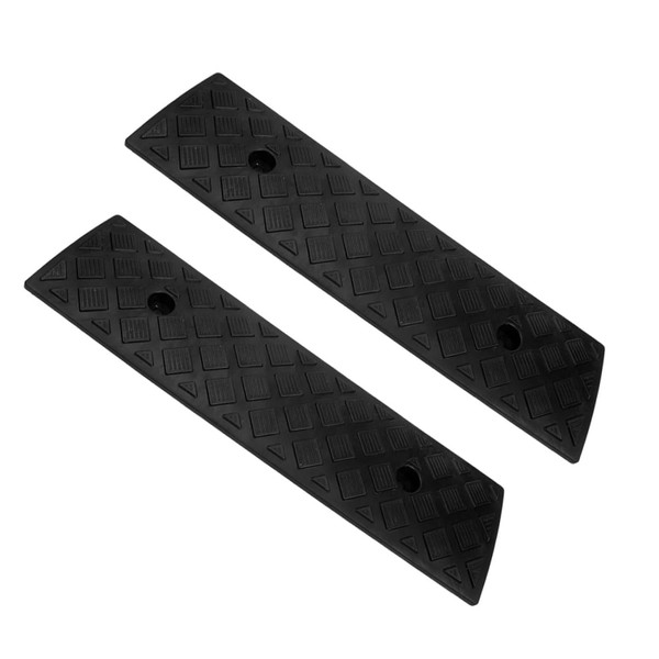 Ciieeo 2Pcs Heavy Duty Curb Ramps Lightweight Threshold Ramps for