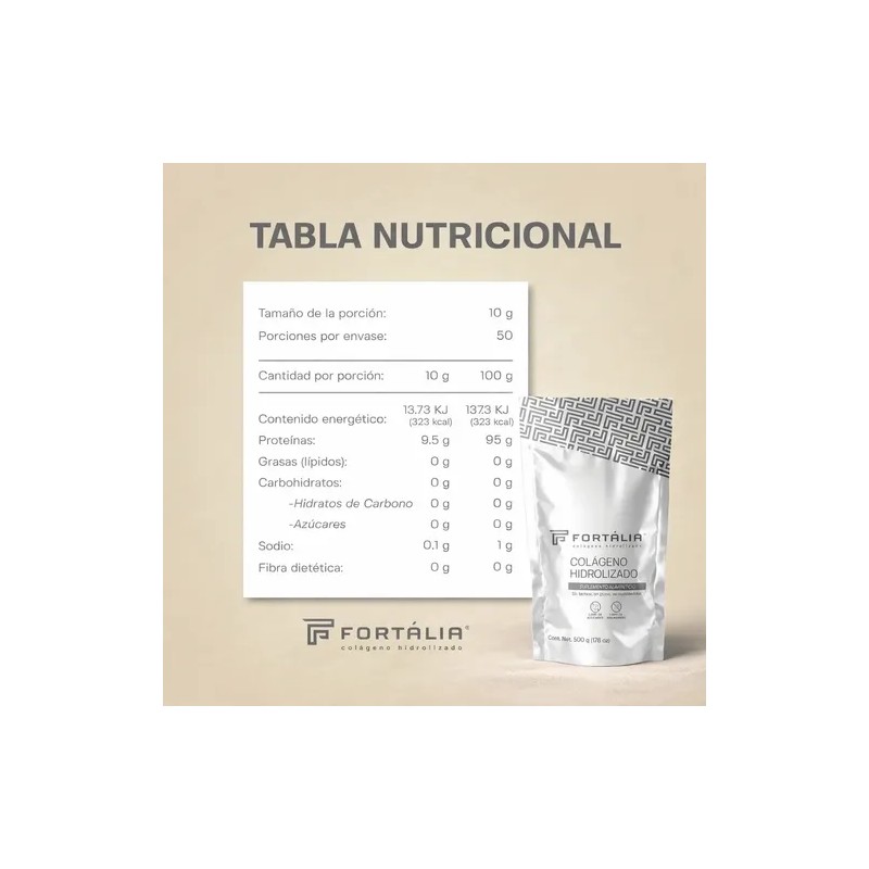 Colágeno Hidrolizado Fortalia Suplemento 100% Puro S/ Gluten