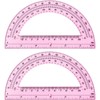 Zonon 2 Pcs 6 Inch Plastic Protractor Math Protractors 180