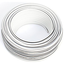 Loudspeaker Cable 2 x 1.5 mm² CCA – Audio cable – white – 25 m – Cable