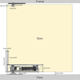 Double Action Spring Hinge with Cover Plates,Top Pivot Hinge for Wood Door,self-Closing & Unique Stop.Load Max 100lb Door