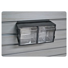 Handi Link Up Hardware Tilt Bins for Slatwall Panels (Graphite)