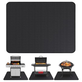 Under Grill Mats for Outdoor Grill (48 x 30 inch) Double-Sided Fireproof Mat for Under Fire Pit Mat the Perfect Grill Matt for Outdoor Grill Deck Protector and BBQ Matt for Under Grill Mat for Deck