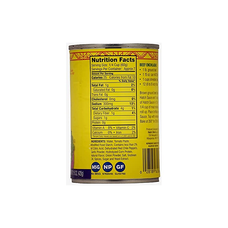 Hatch Red Enchilada Sauce Medium (15oz, Pack of 6)