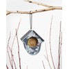Singing Friend Evie Bird Feeder, Plastic, Blue/Grey, 15 x 13