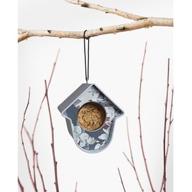 Singing Friend Evie Bird Feeder, Plastic, Blue/Grey, 15 x 13 x 17 cm