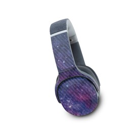 MightySkins Carbon Fiber Skin Compatible with Skullcandy Crusher Evo Wireless - Violet Stars | Protective, Durable Textured Carbon Fiber Finish | Easy to Apply | Made in The USA