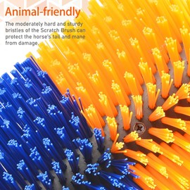 Livestock Scratching Brush, Cow, Horse, Goat, Livestock Brushes For Scratching, Horse Brush, Cow Brush, Goat Scratching Post, Animal Back Scratching Brush (Yellow Blue, 1PC)