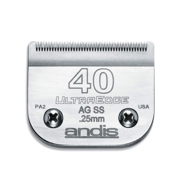 Andis 64084 Carbon-Infused Steel UltraEdge Dog Clipper Blade, Size-40, 1/100-Inch Cut Length