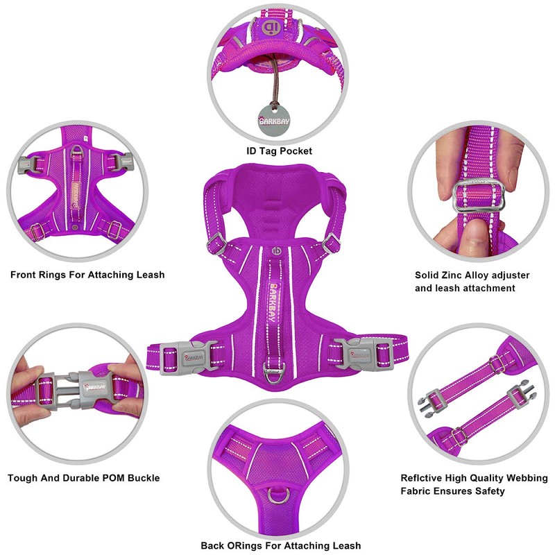 BARKBAY No Pull Dog Harness Front Clip Heavy Duty Reflective