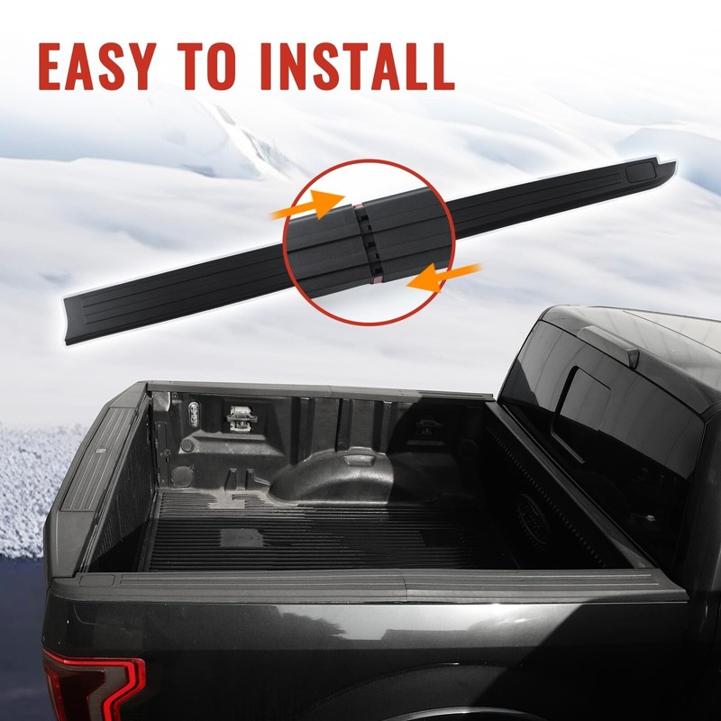 LUXEMOTO Bed Rail Cap Cover for Ford F150 15-20, 5'5ft