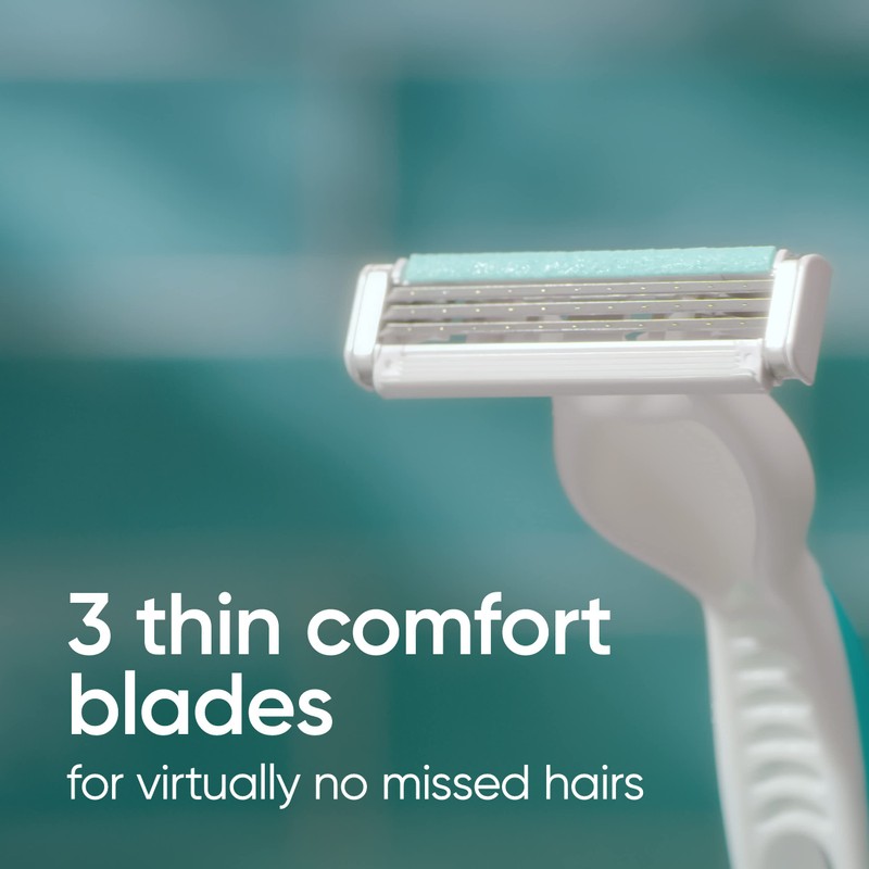 Gillette Venus Simply 3 Sensitive Women's Disposable Razors, Pack of