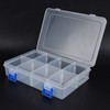 3Pcs Transparent Parts Box Removable Separate Grid Hardware Tools Organizer