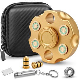 GZLCEU Cool Fidget Spinner, Luminous Finger Spinner for Stress Relief, Adults, Children with 1 Leather Bag/Torch/Disassembly Piece/Original Bearing