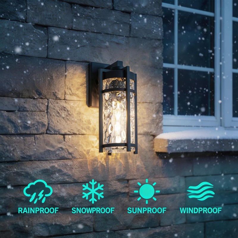 Flynix Outdoor Wall Light Fixtures, Waterproof Front Porch Light, Modern