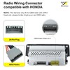 Radio Wiring Harness with Antenna Adapter Compatible with Honda 2013-2020,