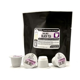 Earl Grey tea Nespresso compatible, bergamot flavor black tea capsules for coffee brewers (Pack of 10 pods)