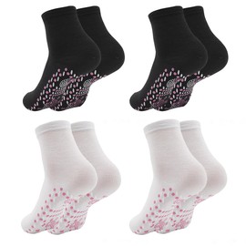 INGJIA 4 Pairs Trainer Yoga Socks Women's Stopper Socks Pilates Non-Slip Socks Non-Slip Socks Girls for Trampoline Home Fitness Hospital, multicoloured