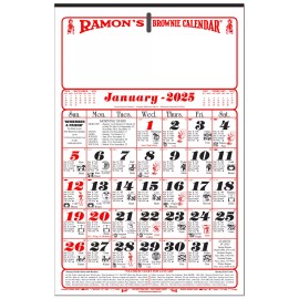 RBC - Ramon's Brownie Calendar - Old Fashioned Almanac Calendar - 2025
