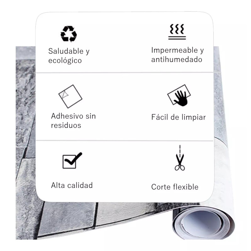 Kingmazi Papel Tapiz Premium Cantera Autoadherible 10 Mx45 Cm