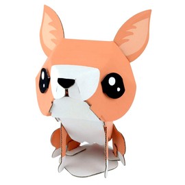 Cardboard Make Paper Craft hacomo Kids (hakomokizzu) Chihuahua White