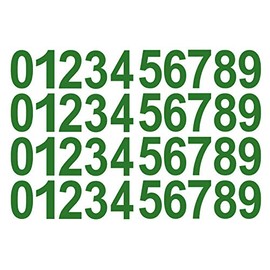0-9 Green Number Vinyl Decals (4 of Each Number) - Choose Size from 1/2" to 12" (V746) (3")